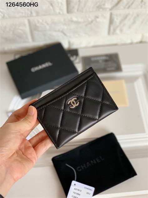 chanel mini flap card holder|chanel small card holder price.